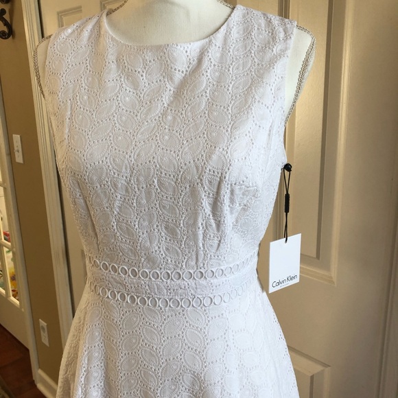 NWT Calvin Klein white dress size 6 - Picture 5 of 7